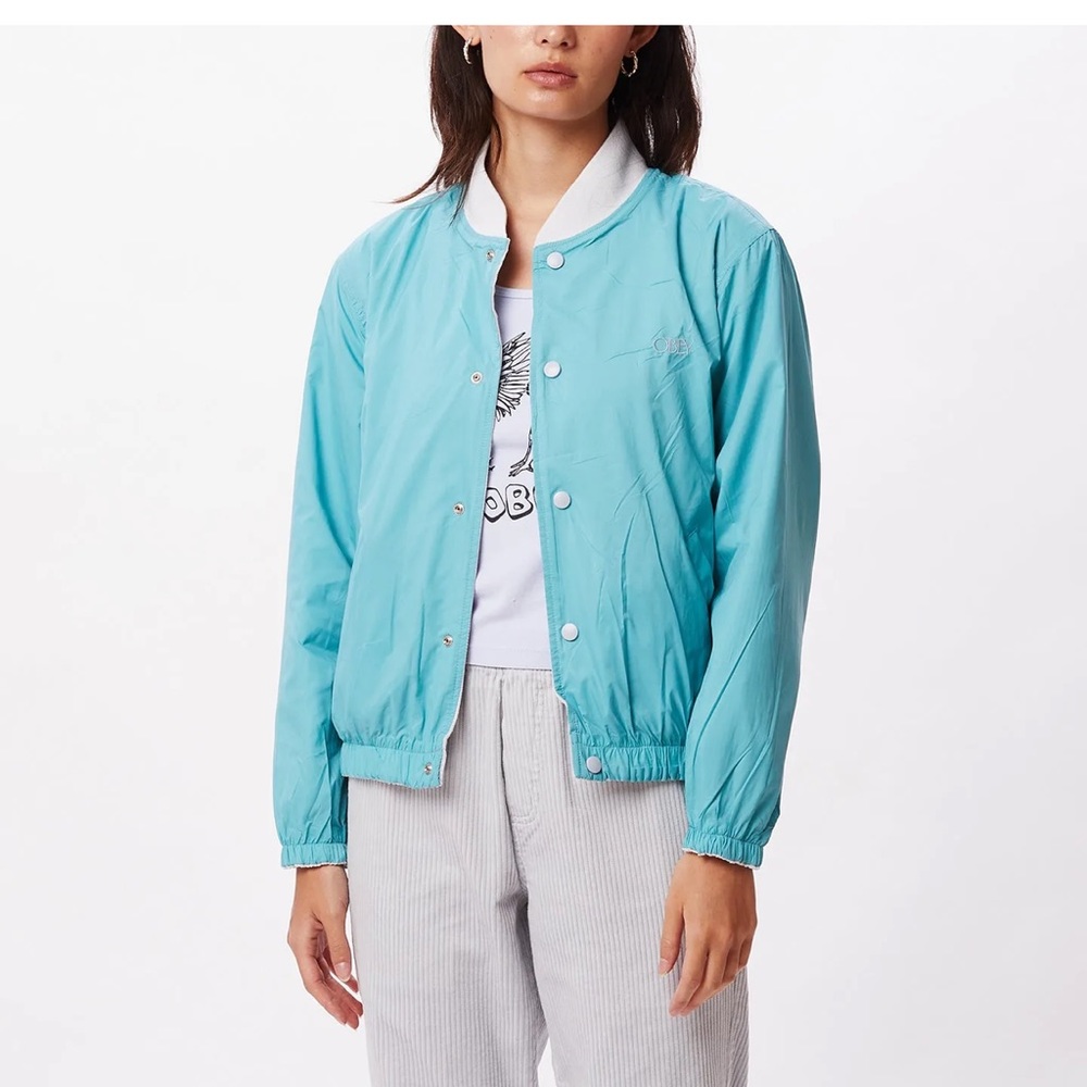 NWT Obey reversible varsity jacket!